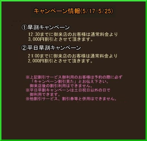 キャンペーン情報